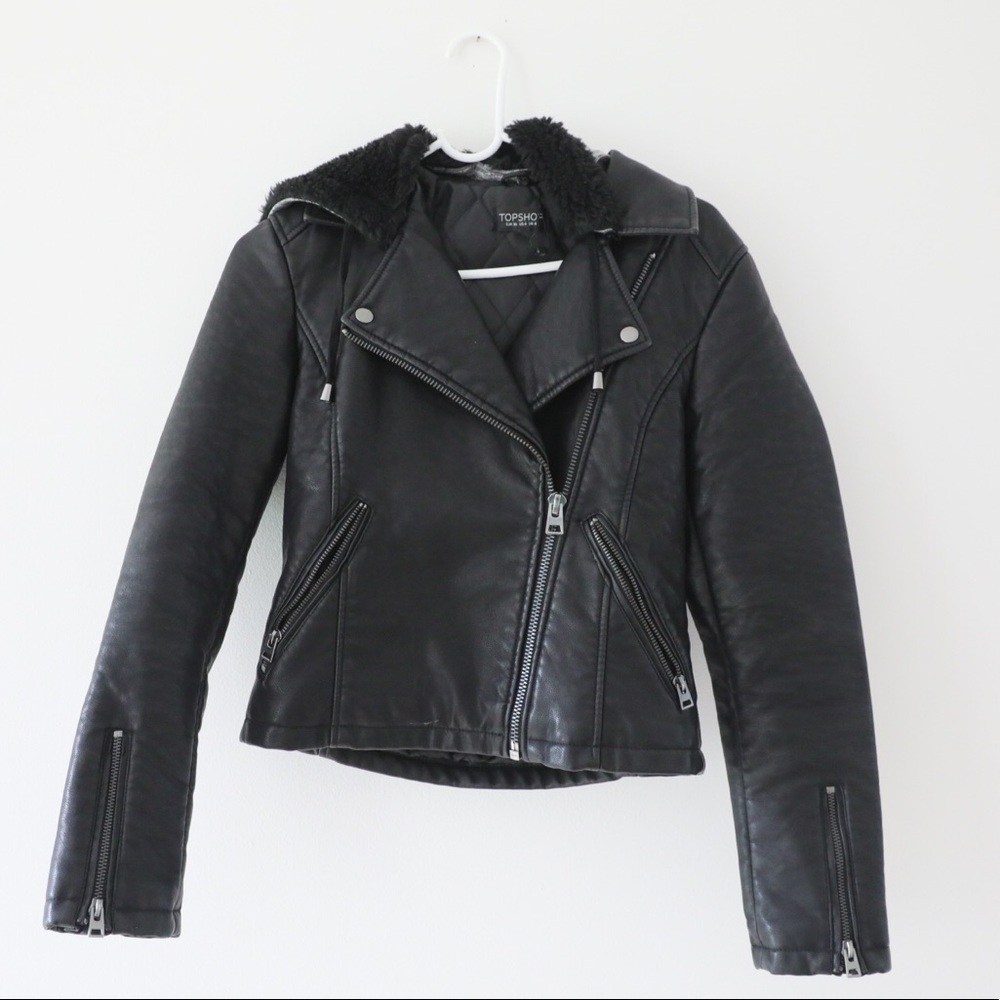 TOPSHOP faux leather jacket